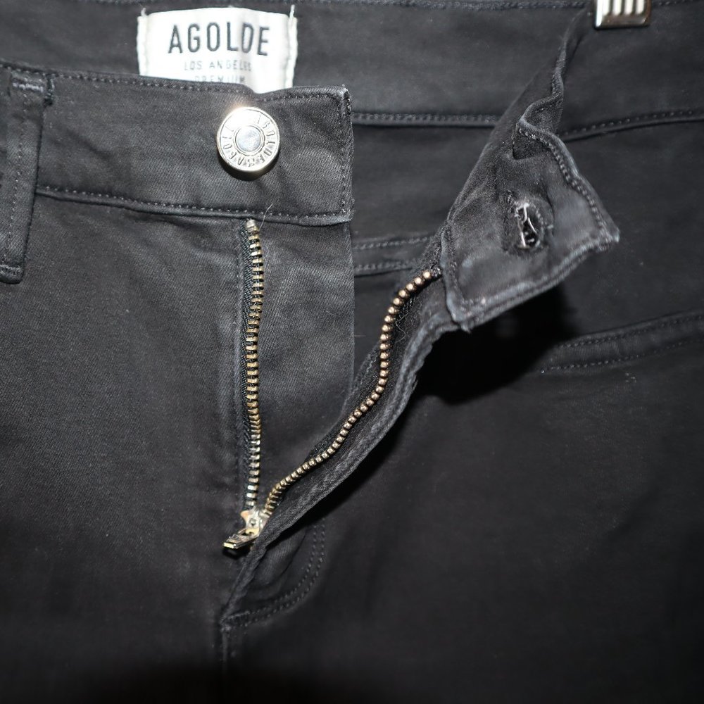 AGOLDE Filter Free Black High Rise Skinny Jeans Women's Size 25 - Picture 4 of 9